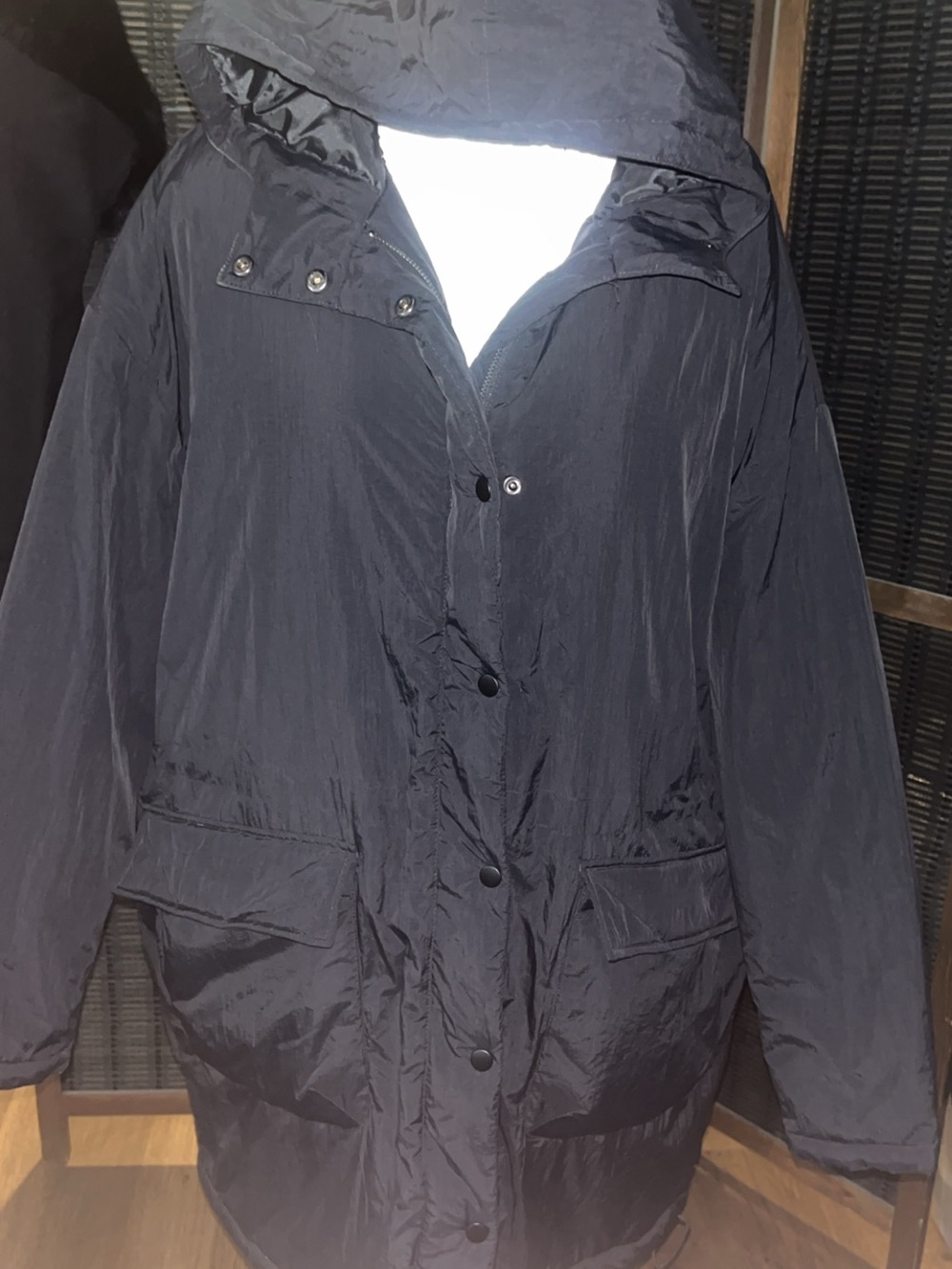 Cotton On Black Hooded Puffer Coat